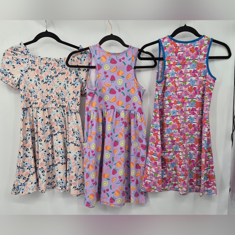 Girls Summer Dresses Size 10-12 Lot Lands End Wonder Nation BCBG Girls Colorful - Picture 2 of 14